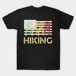 Hiking Team Vintage American Flag T-Shirt